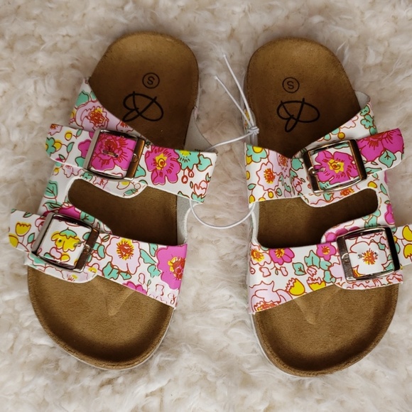 Girls Floral Slippers - Picture 1 of 2
